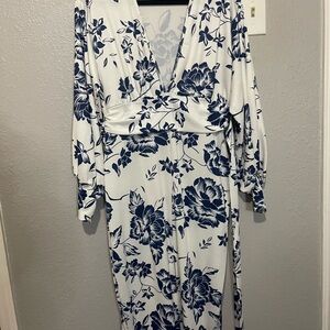 Elegant Floral Wrap Dress